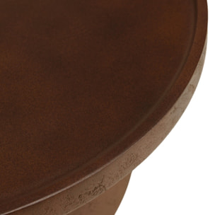 NESTOR - Table d'appoint ronde en béton marron D45cm