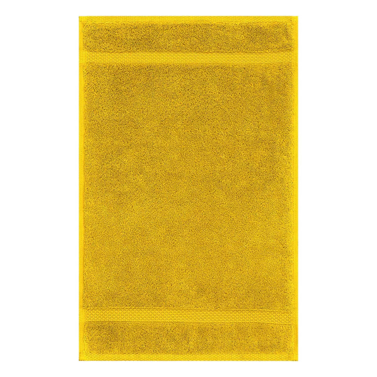 Serviette invites pur coton 550 g/m² uni orange Elea safran