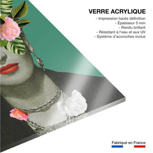 Tableau de fleurs frida fleurie  Tableau plexiglas