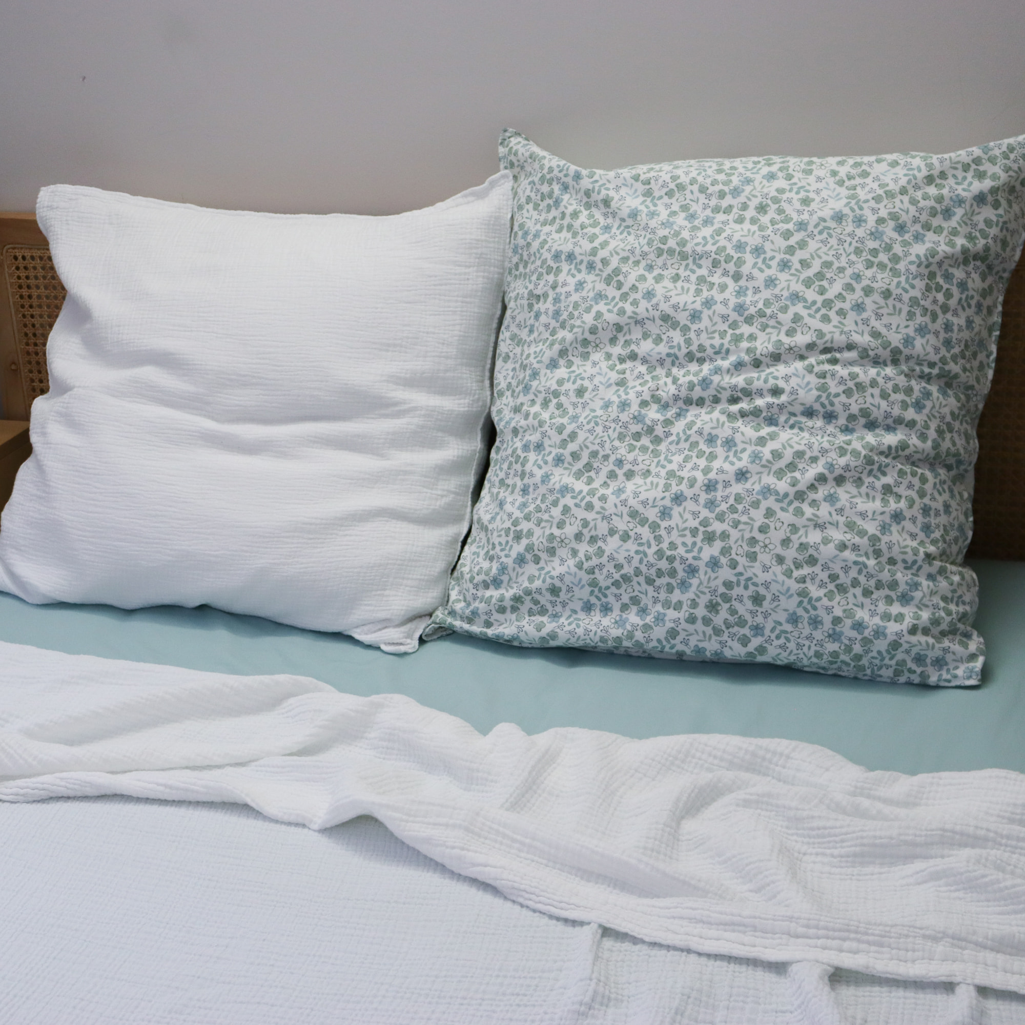 Drap plat en gaze de coton, SIMPLEMENT GAUFRÉ
