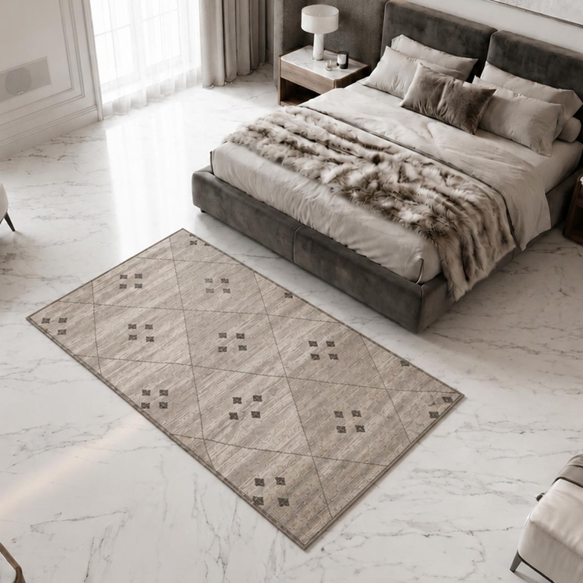 Tapis salon et chambre tissé motif berbère LUTO