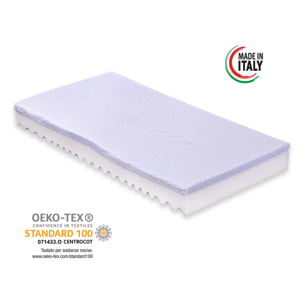 Materassimemory.eu - Materasso per culla lettino Royal Baby antisoffoco misura 64x124 alto 12 con memory Airsense lavabile in lavatrice rivestimento sfoderabile lavabile, guanciale in omaggio