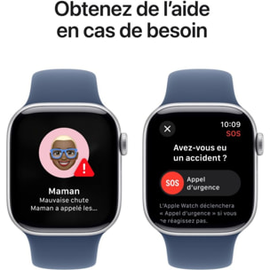 Montre connectée APPLE WATCH Serie 10 42mm Alu/Argent S/M Cellular