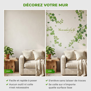 Stickers Muraux décoration adhésifs Feuilles de Lierre