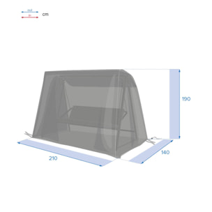 Housse de protection "Hambo" pour balancelle 210x190x140cm en polyester