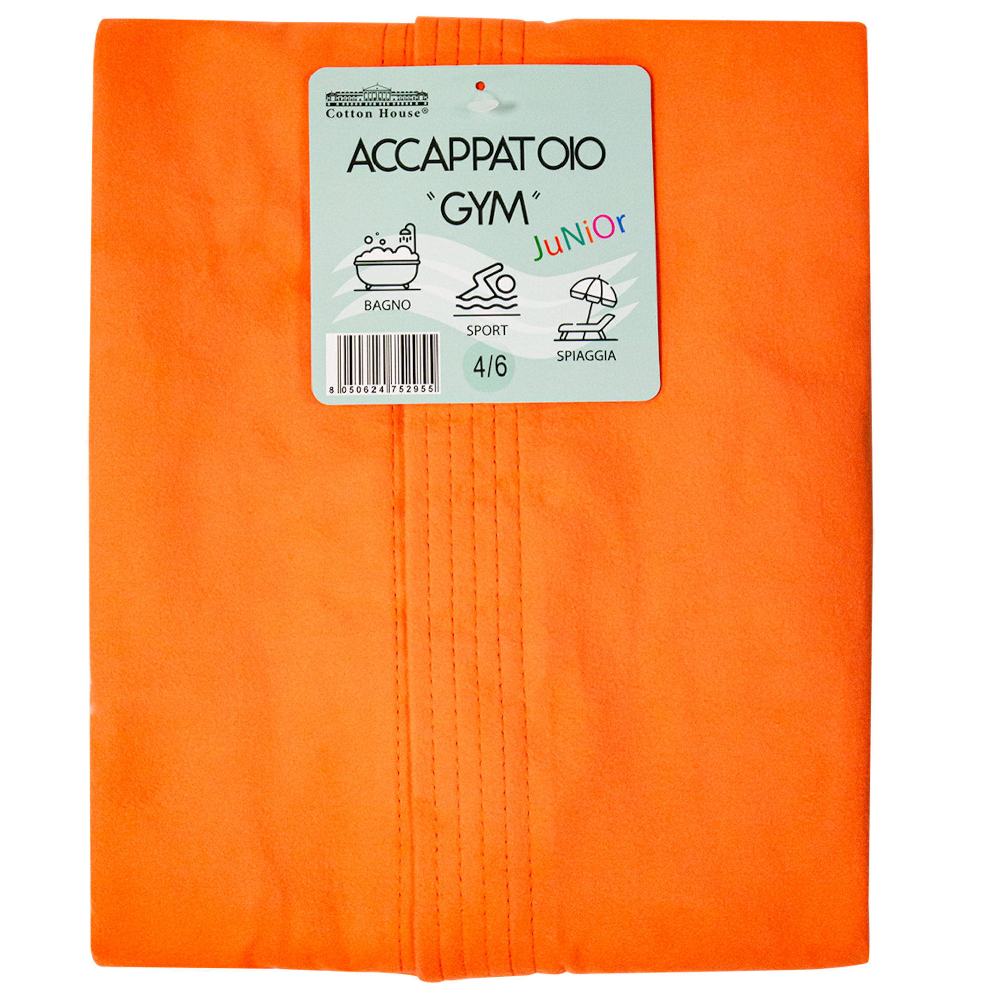 ACCAPPATOIO MICROFIBRA JUNIOR ARANCIONE 12/14 ANNI