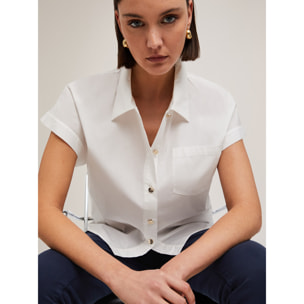 Motivi - Camicia kimono in cotone - Bianco