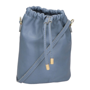 Borsa a sacca da donna - Modello Angela - Vera pelle - 16.0 x 20.0 x 7.0 cm