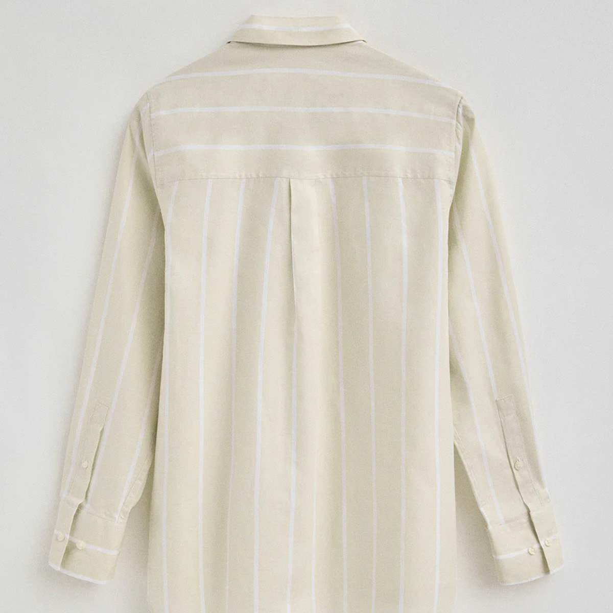 Camicia a righe beige relaxed fit con logo Rigby Go