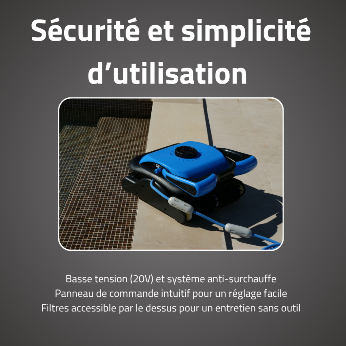 Bestway Robot piscine Saphyr nettoyage fond et parois 72 m² max