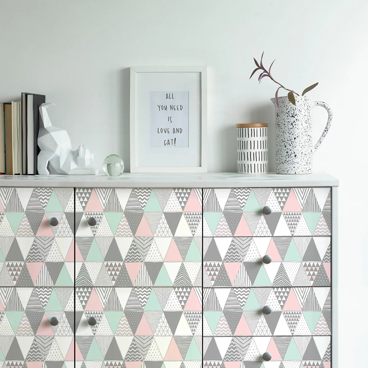 Sticker meuble - Ambiance Sticker - MEUBLE SCANDINAVE JANNA - Scandinave janna - 60x90cm