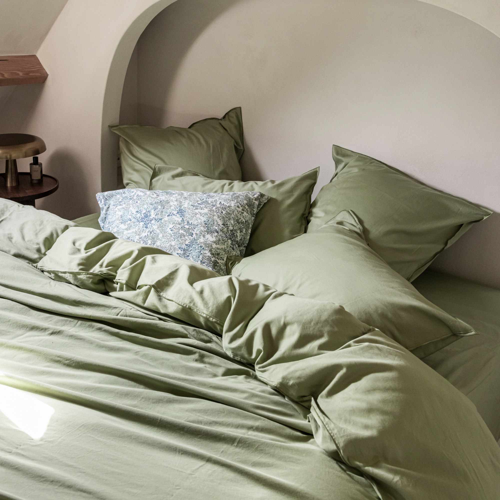 Housse de Couette en satin de coton lavé, RÊVE SATINÉ