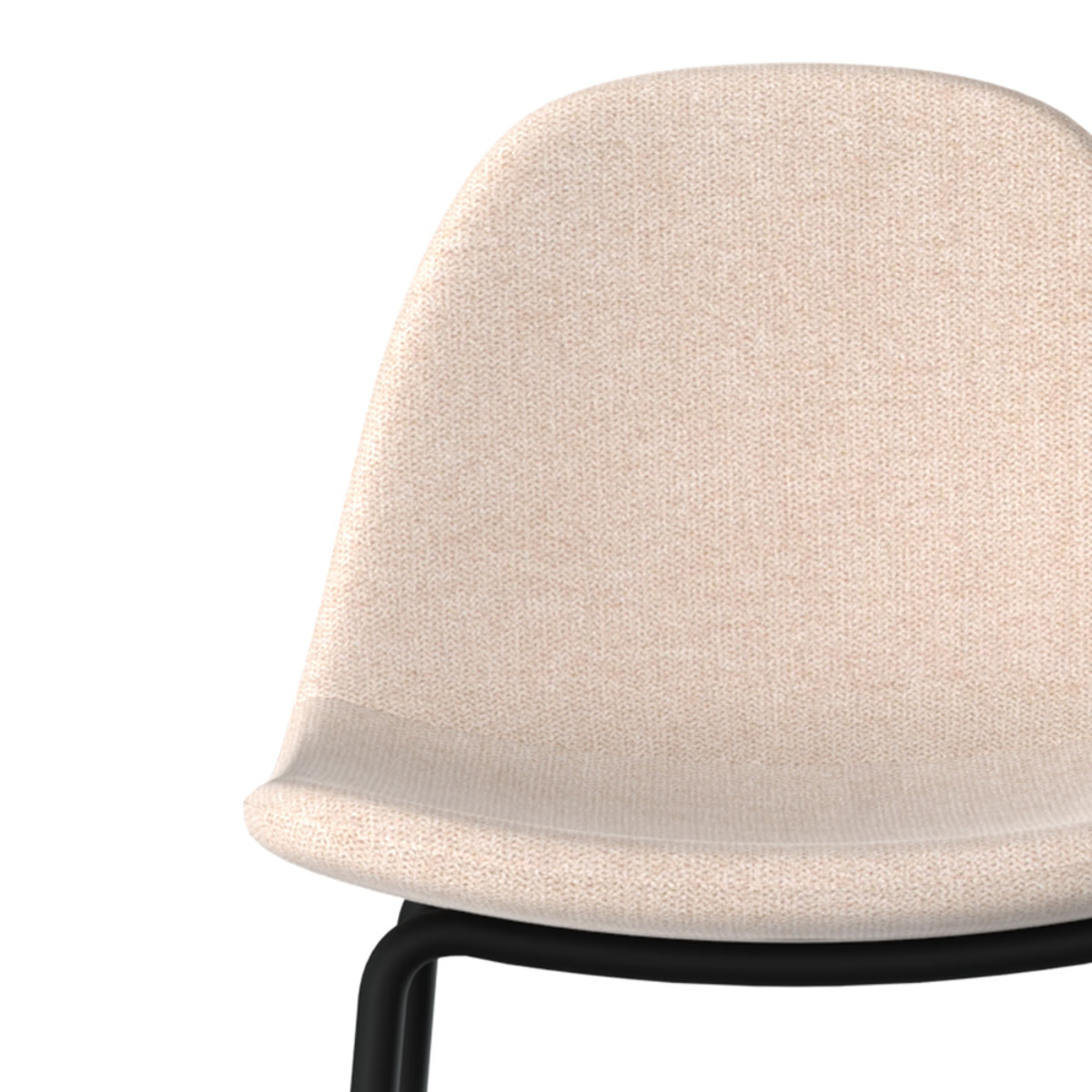 Lot de 2 chaises pour îlot central en tissu beige 65,5 cm - Henrik