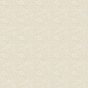 Papier peint floral tissé beige ivoire délicat