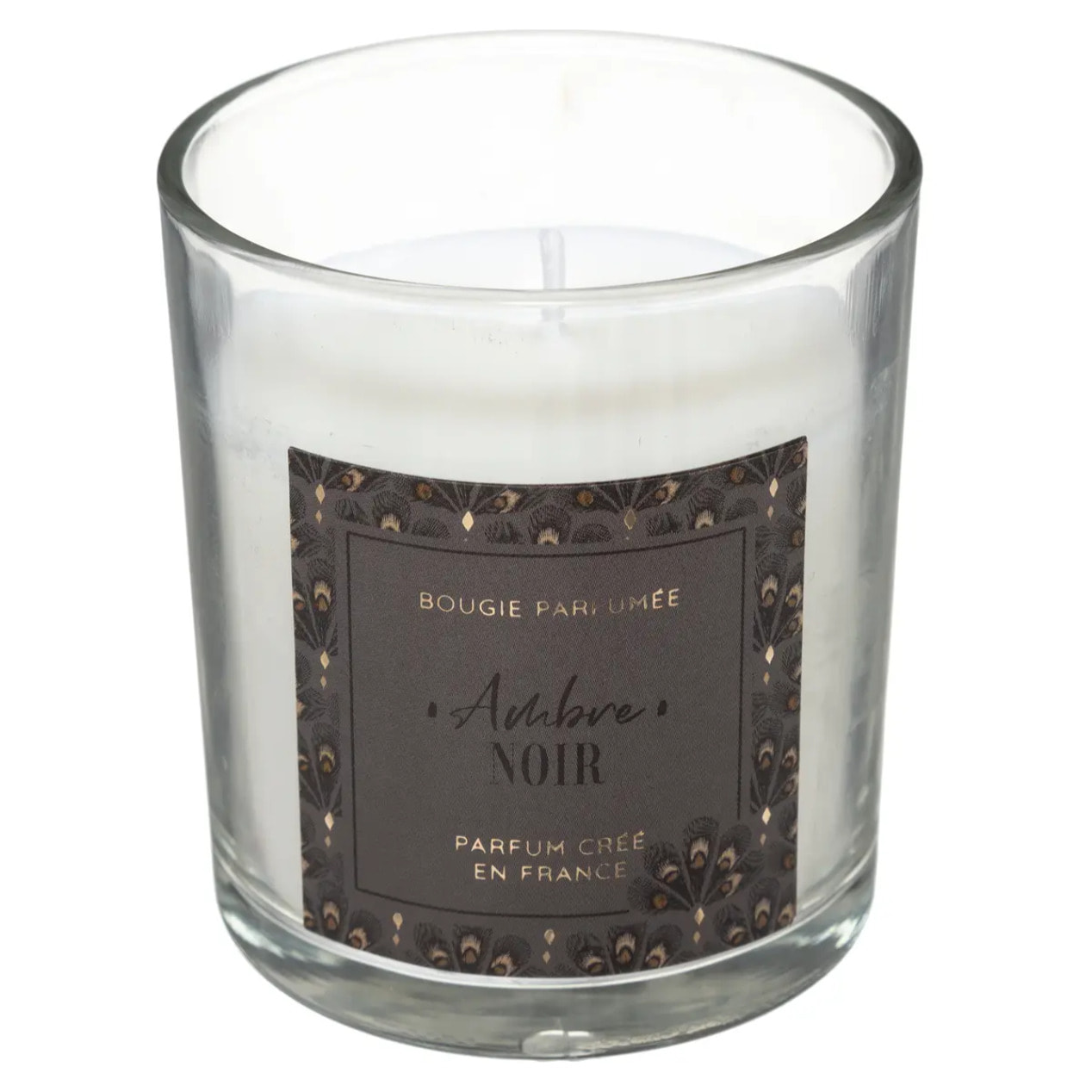 Bougie parfumée Loli 130g avec cloche verre ambre