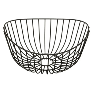 Corbeille en acier 27 cm Noir