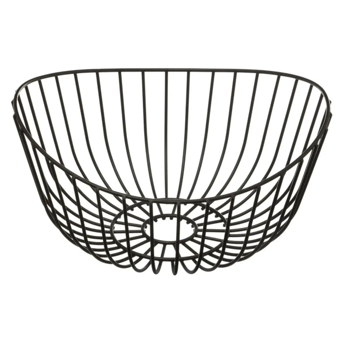 Corbeille en acier 27 cm Noir
