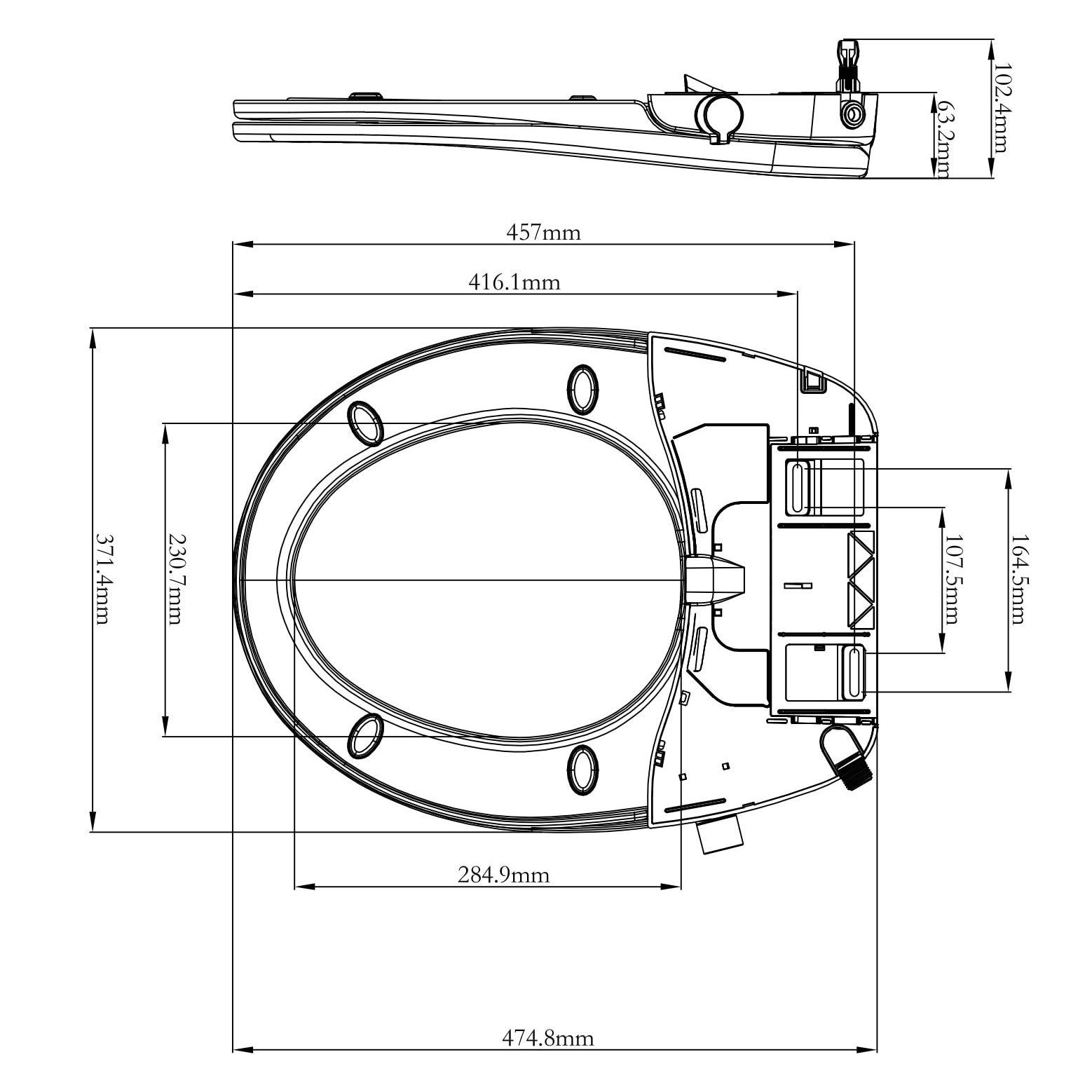 Abattant WC japonais siège de toilette Softclose sans électricité avec bidet intégré, blanc SATBEASY2233