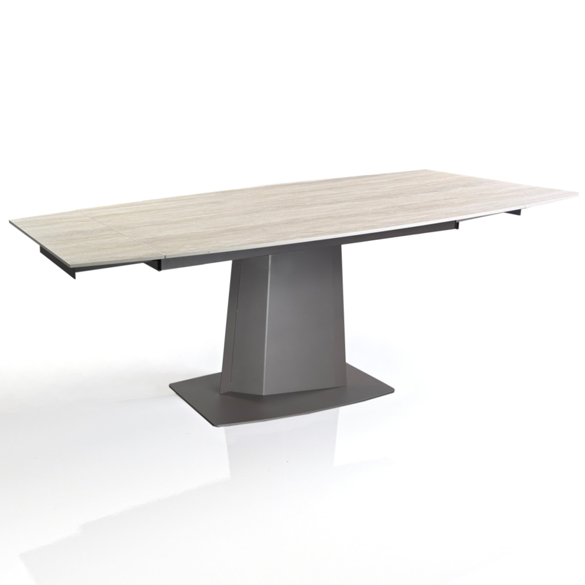 Table à manger extensible Tomasucci SAFIR, en céramique, travertin, 140/170/200 × 89 × 77 cm