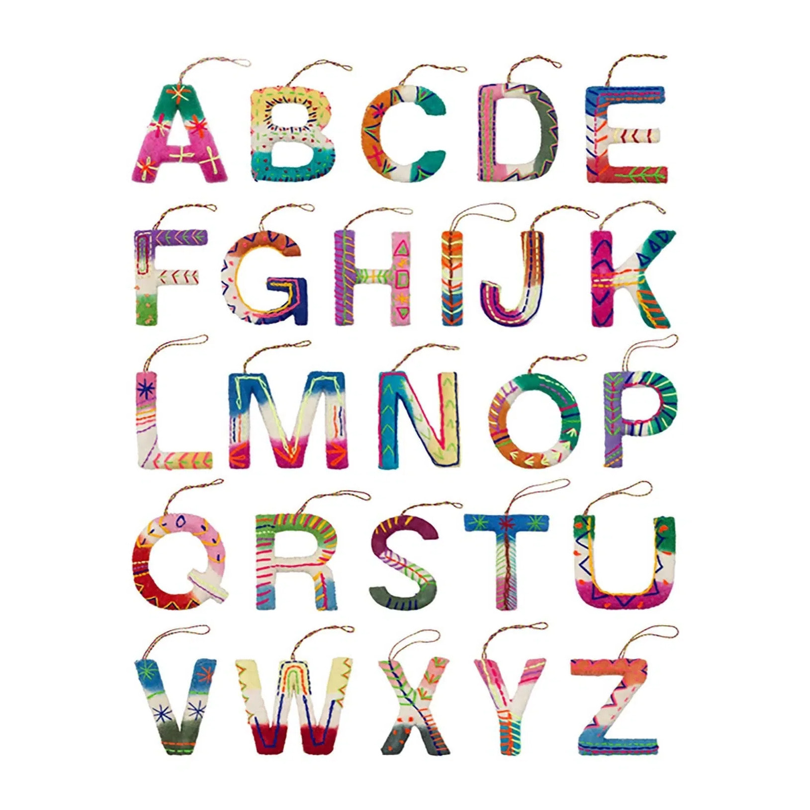 Letra multicolor Abc