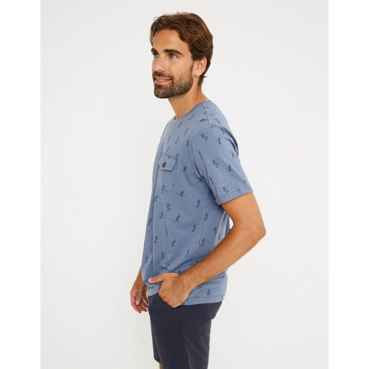 Camiseta Manga Corta Azul Marino - Hoop