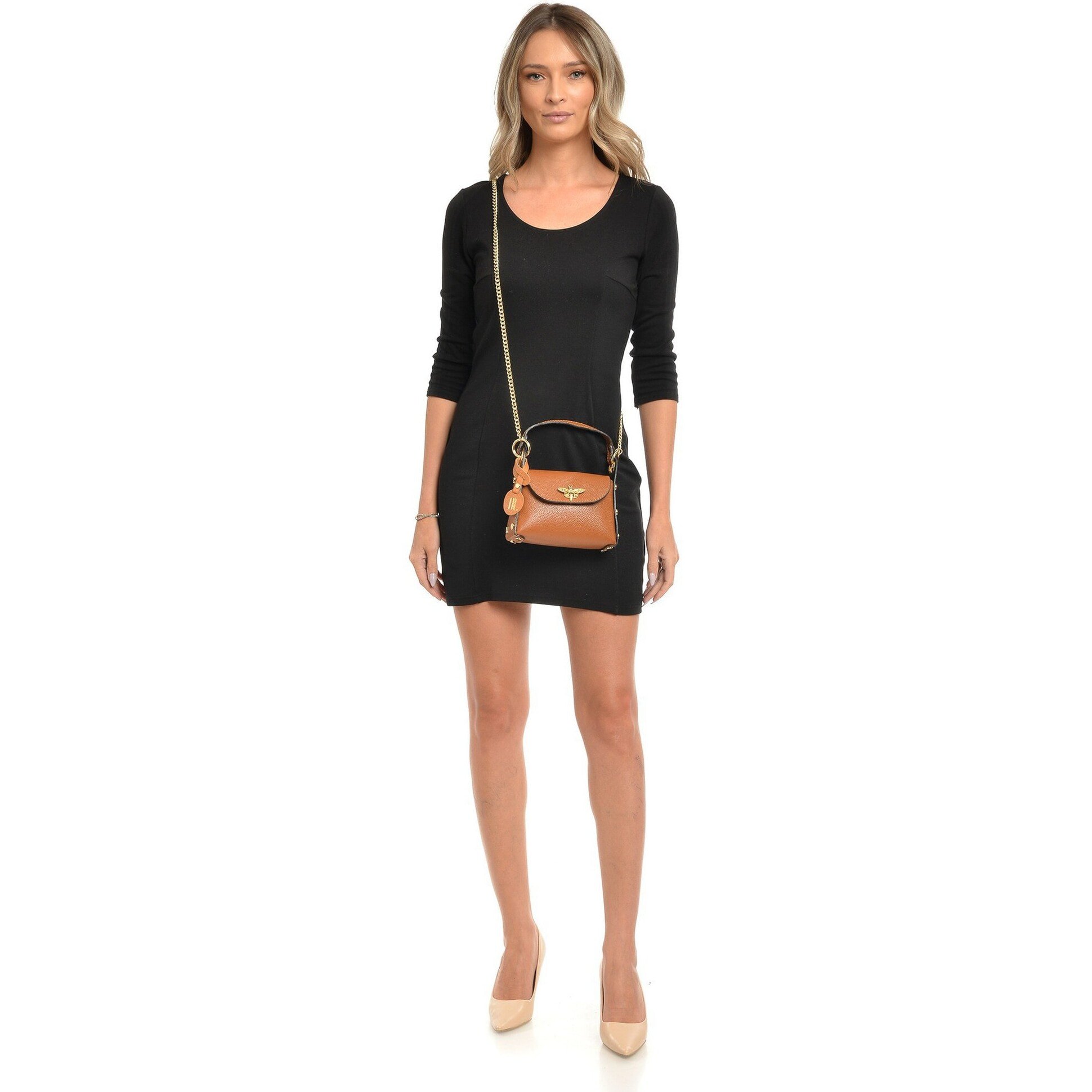 Borsa a mano Anna Luchini Cammello