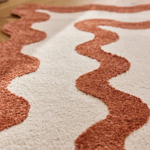 PANTONE - Tapis terracotta à bords festonnés TERRA DEL SOL
