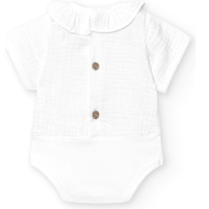 Body bebé manga corta cuello bambula