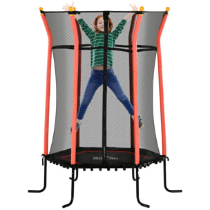 Cama Elástica Infantil de Jardín Ø163,5x190 cm Trampolín para Niños de +3 Años con Red de Seguridad y Marco de Acero para Interior Exterior Carga 50 kg