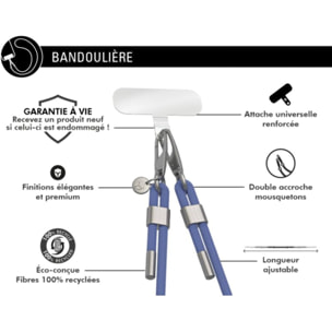 Bandoulière FORCE CASE Cordon Bleu Détails Silver