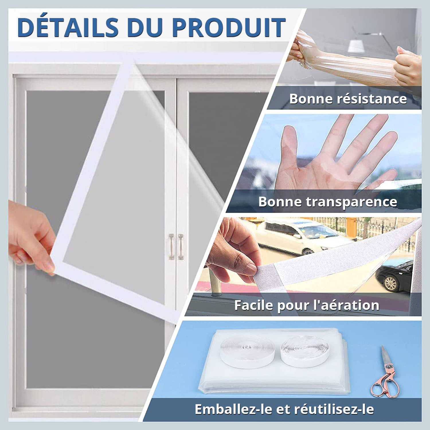 Film isolant thermique pour fenêtre 200 x 60 cm - Autocollants Revêtement Adhésif Cuisine Meubles Salle de bain