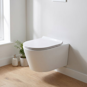 Pack Bati-support Geberit 112cm + WC sans bride Swiss Aqua Technologies Brevis + Abattant ultra-fin (BREVISGEB1)