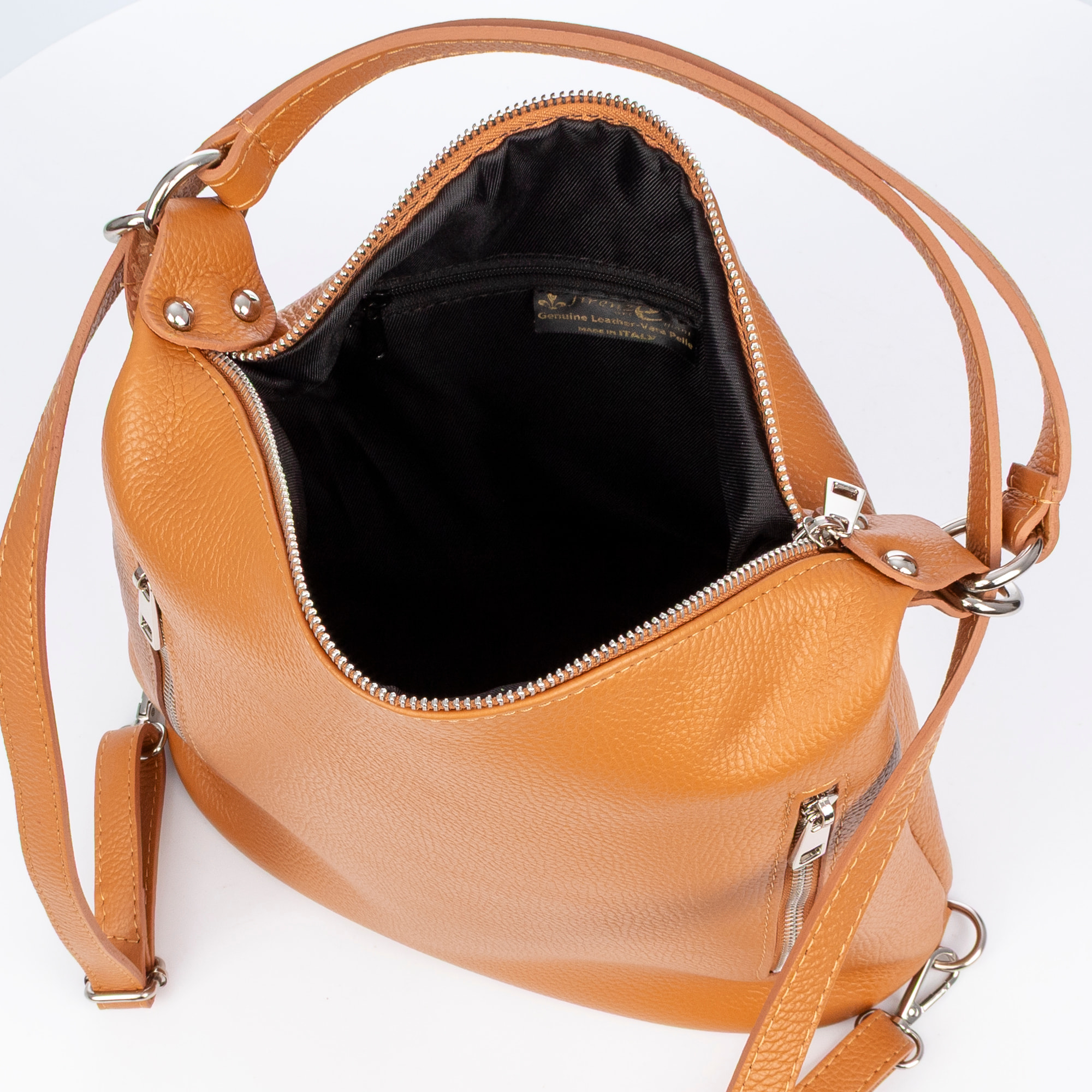 Bagnoli bolso mochila y bolso de hombro mujer. Piel auténtica Dollaro.