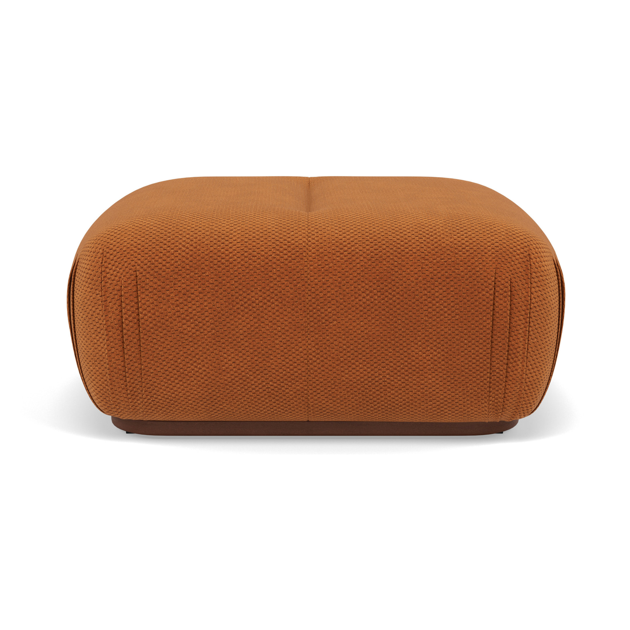 Penelope - pouf en velours texturé - Terracotta