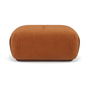 Penelope - pouf en velours texturé - Terracotta
