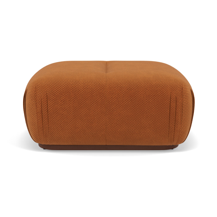 Penelope - pouf en velours texturé - Terracotta