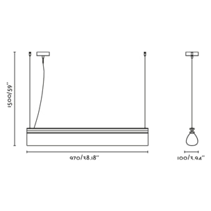 CATA Suspension noyer