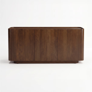 Buffet en bois de manguier finition noyer - Aldo