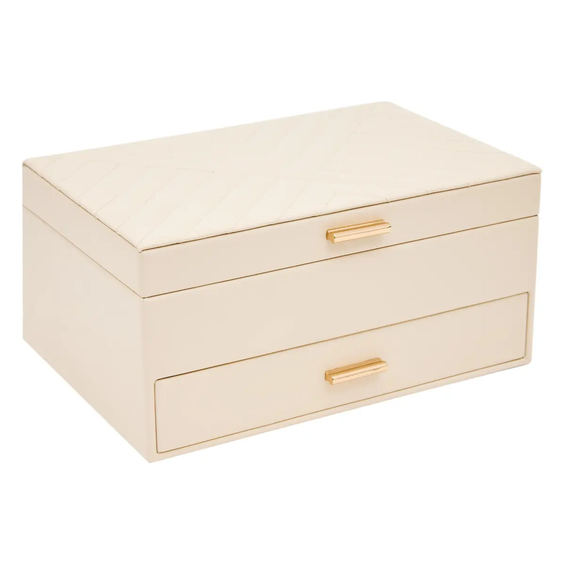 Boîte à bijoux Natty rectangulaire 18,4x26,5cm 1 tiroir blanc