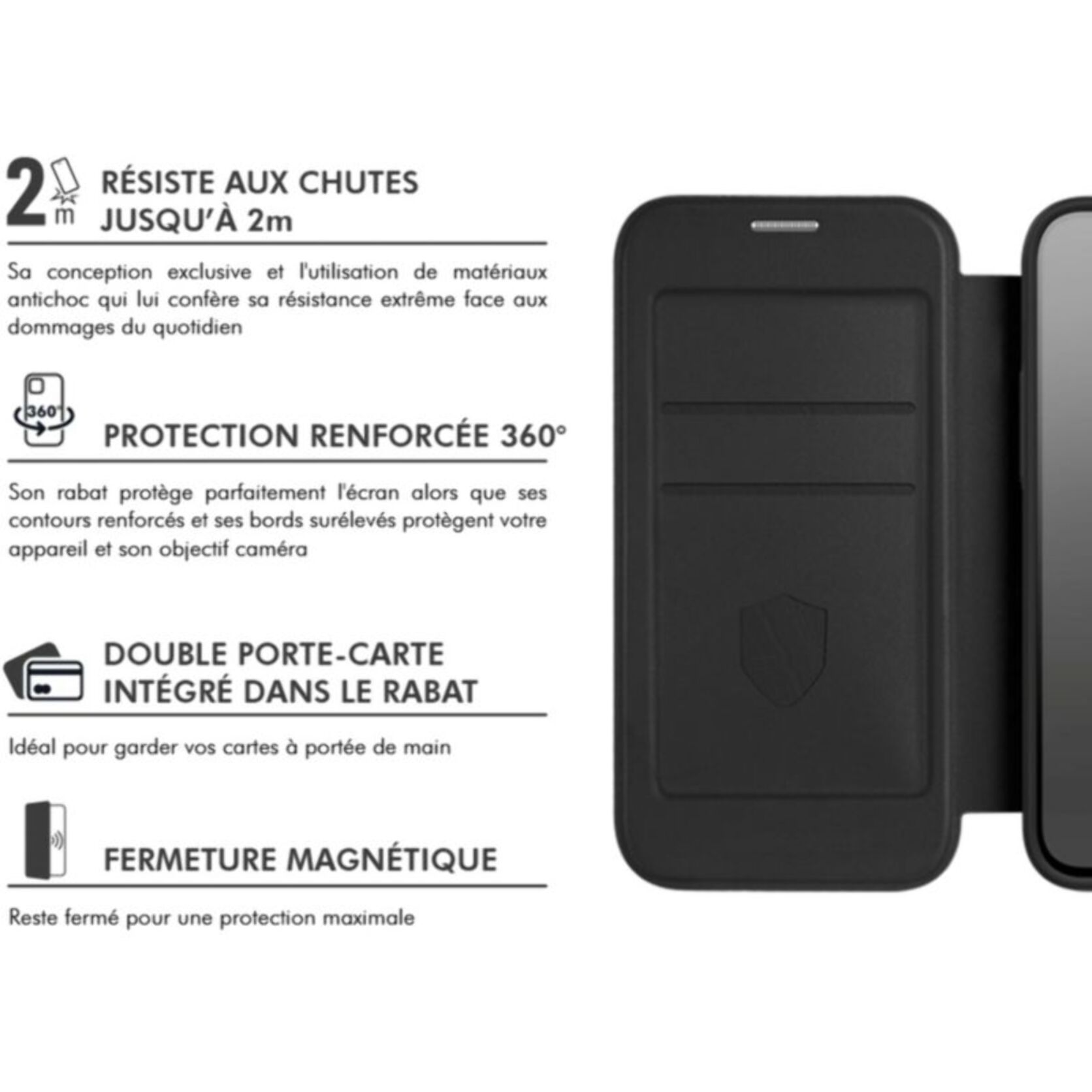 Coque FORCE CASE étui Magnet S26+ noir