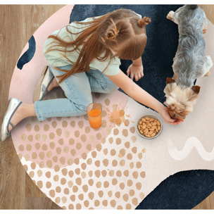 Alfombra de vinilo CERAMIKO, Katerina, diseño moderno [Diam] 180 cm