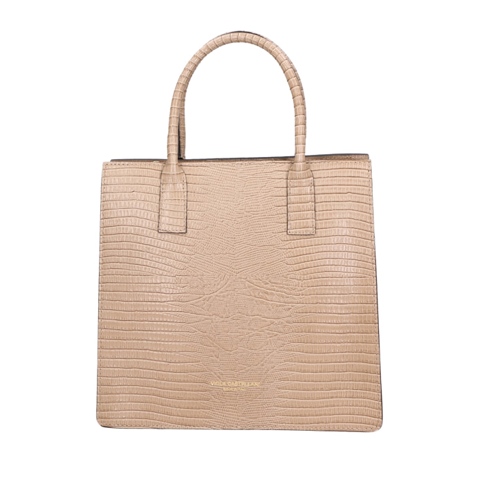 Borsa a mano da Donna Xaveria in Vera Pelle Made in Italy 30x28x10 cm