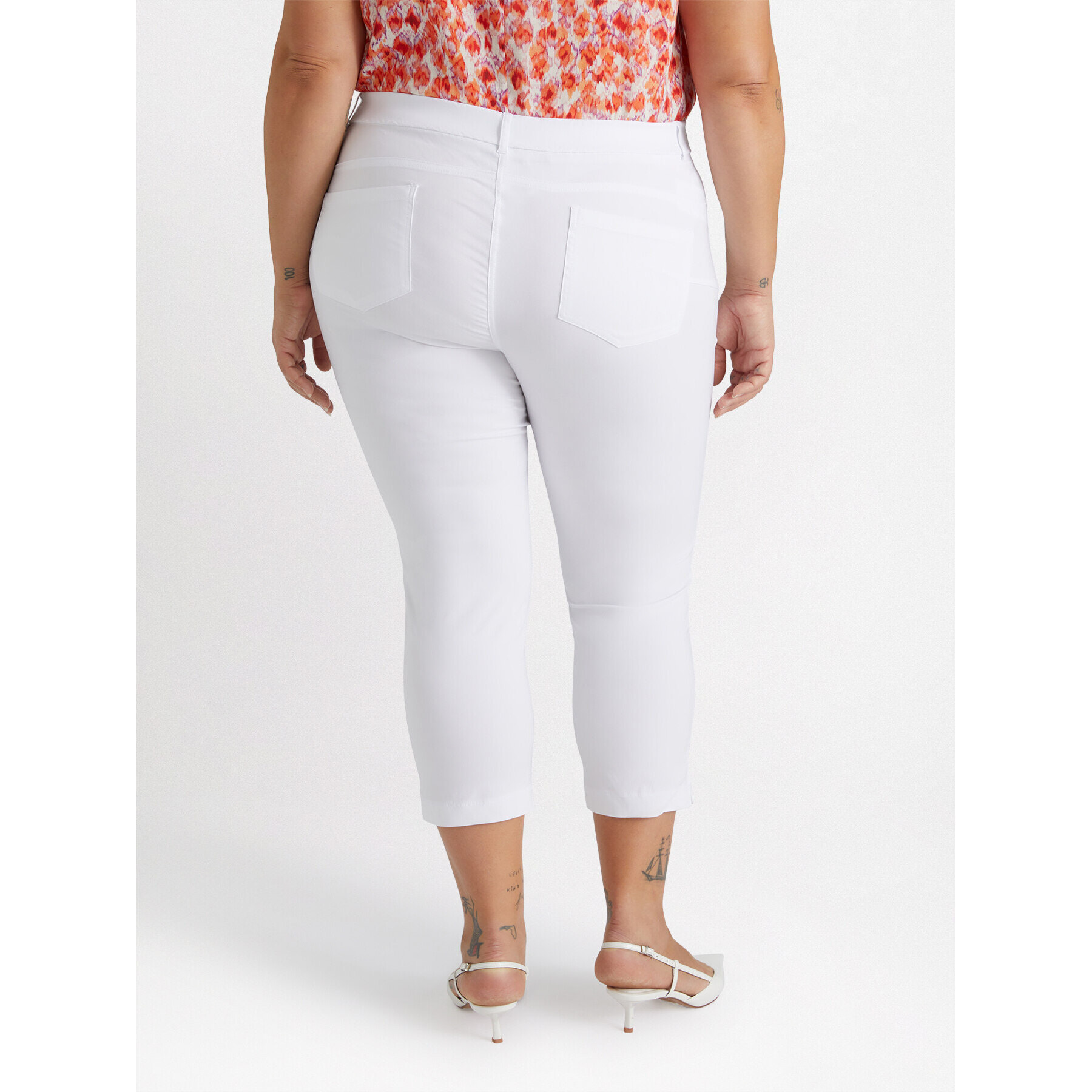 Fiorella Rubino - Pantalones capri de cinco bolsillos - Blanco