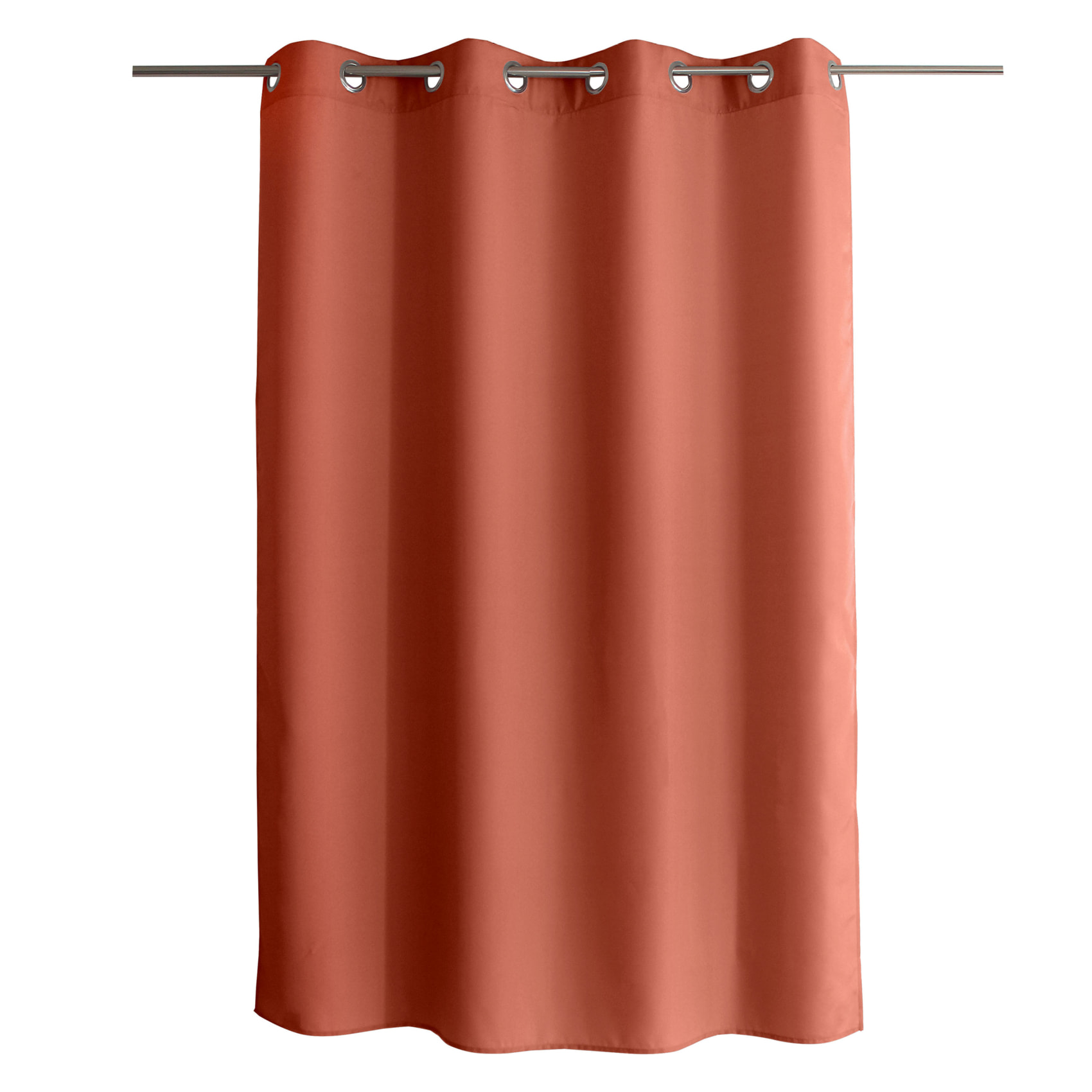 Rideau uni à oeillets - Terracotta