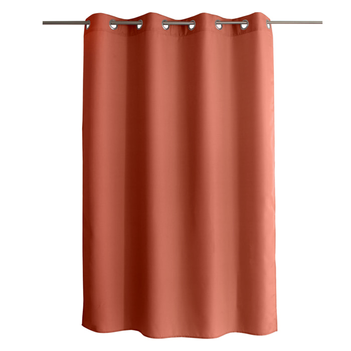 Rideau uni à oeillets - Terracotta