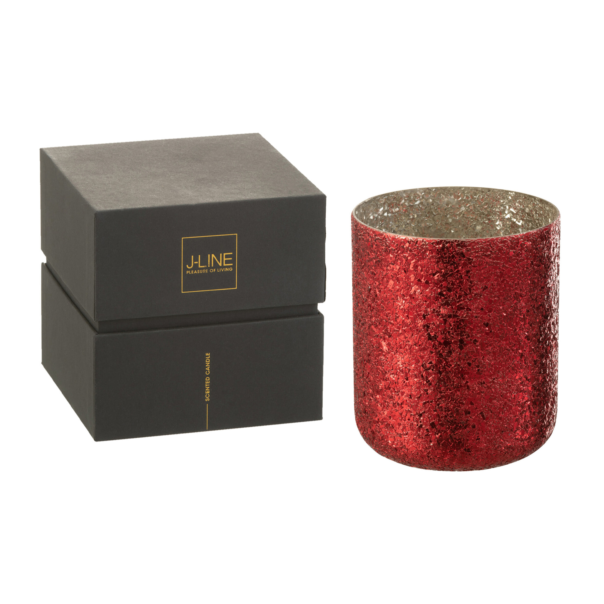 J-Line bougie parfumée Luxuria - Berry Bliss - verre - rouge - extra large - 120H