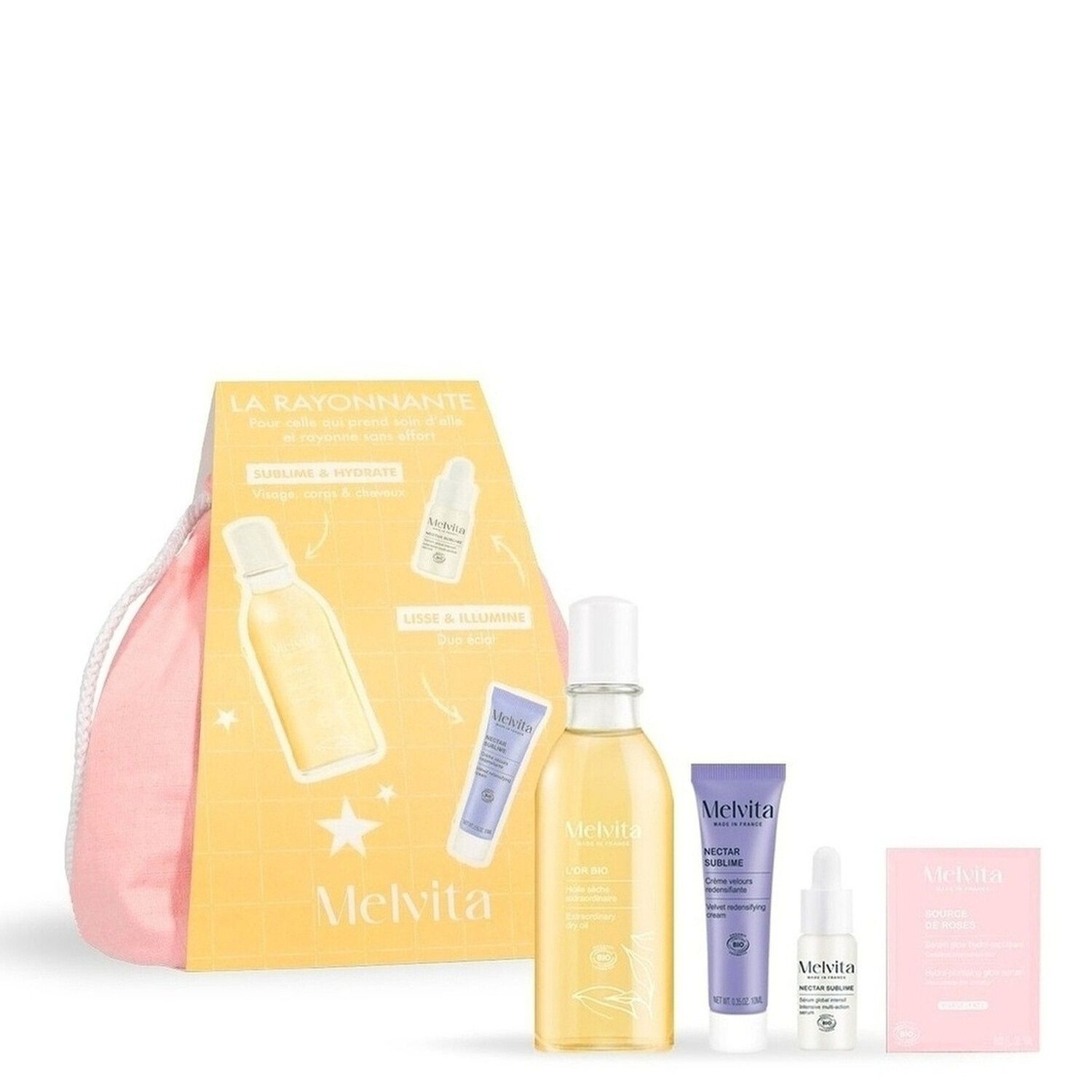 La Rayonnante - Coffret Huile Sèche Or Bio 50ml + 2 Produits