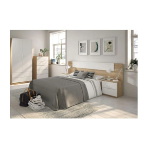 Cómoda Luca Blanco Artik (Blanco Mate) - Roble Canadian