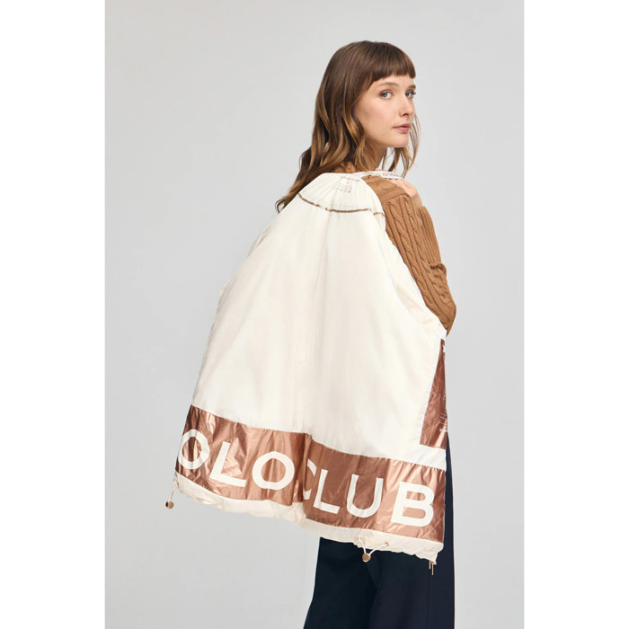 Chaqueta Ingrid color crudo con logo Polo Club