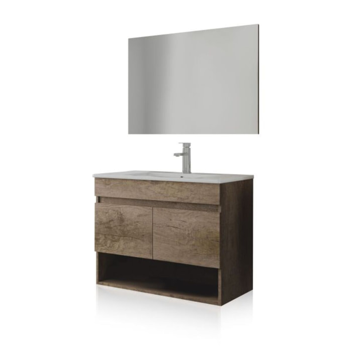 Pack de baño con lavabo de resina Thai Nordik